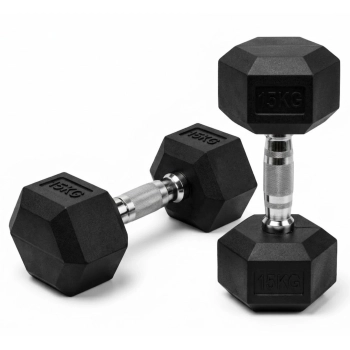 HANTEL OBCIĄŻNIKI DO ĆWICZEŃ MIĘŚNI HEX 15KG